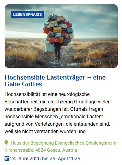 Screenshot des Seminares Hochsensible Lastenträger, worauf eine Person mit ganz vielen Paketen überladen ist und diese trägt.